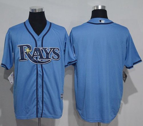 Rays Blank Light Blue New Cool Base Stitched MLB Jersey